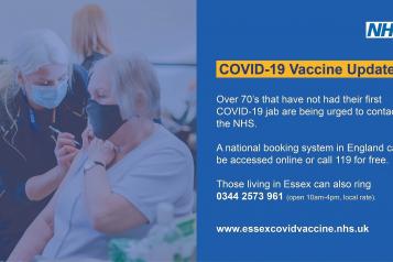 Over 70s Vaccine graphic