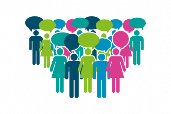 Graphic of a group of people