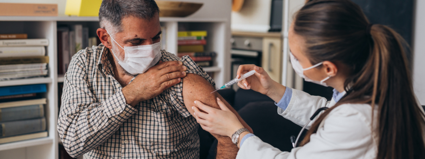 Man receiving Vaccination